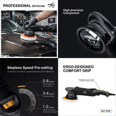 ShineMate EX620 5" 15mm | PRO Dual Action Car Polisher-2